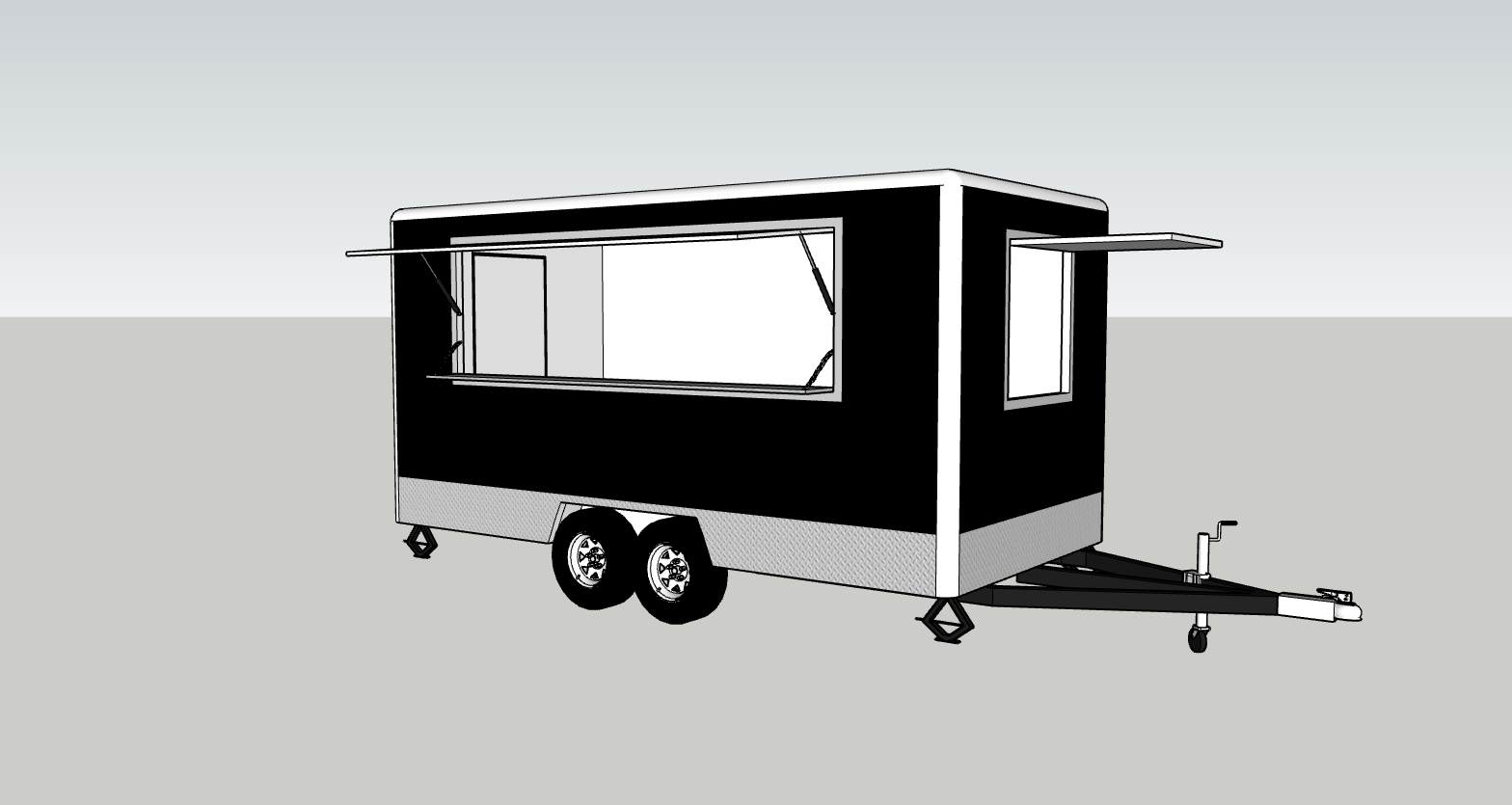 19ft custom fast food trailer for sale design